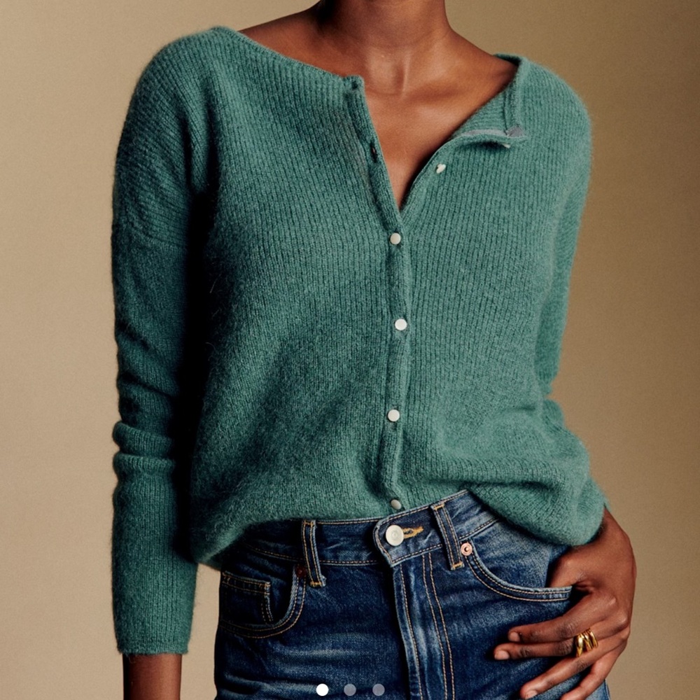 Sézane Gaspard Sage Cardigan
